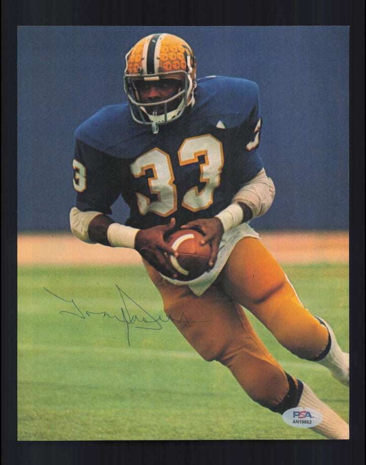 Tony Dorsett PSA DNA Signed 1970`s Vintage 8x10 Photo Autographed Pitt