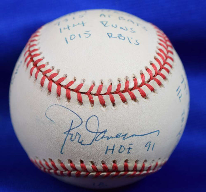 Rod Carew JSA STAT Autographed American League Signed Baseball HOF 91