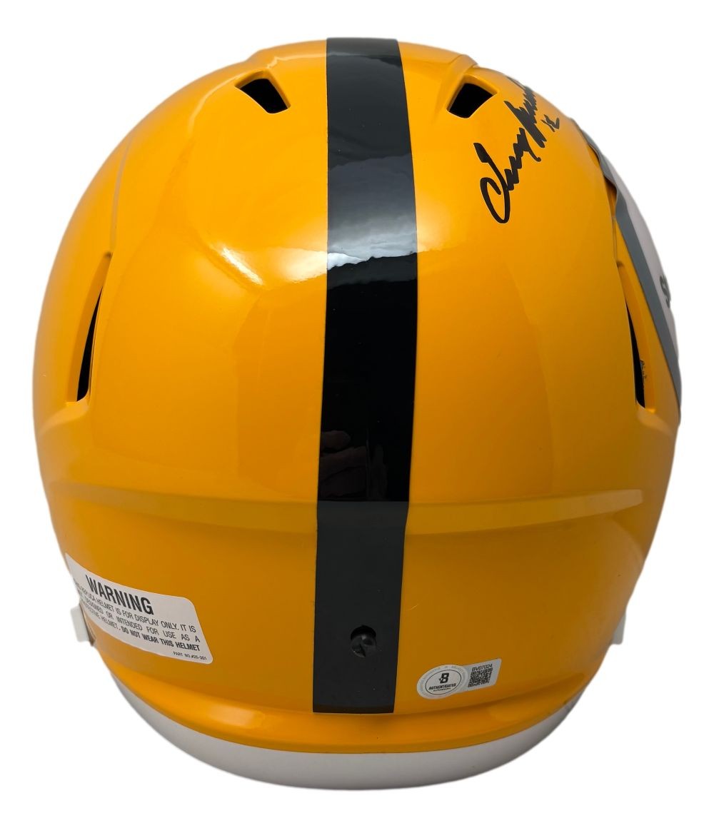 Terry Bradshaw Signed Steelers Full Size Yellow Speed Replica Helmet BAS