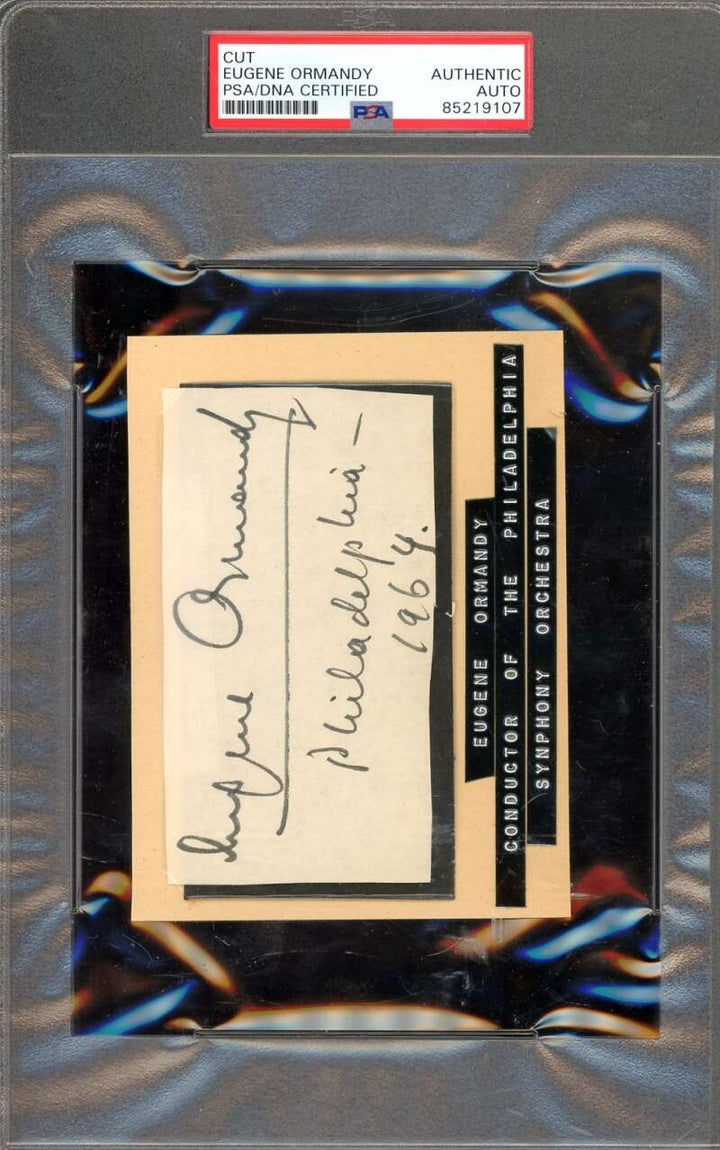 Eugene Ormandy PSA DNA Signed Album Page Cut Autograph