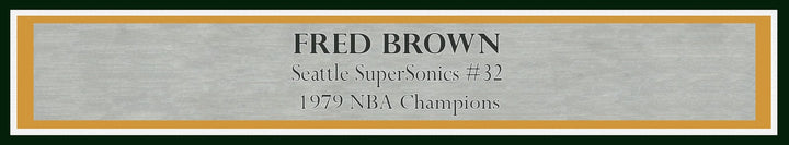 Downtown Fred Brown Signed Framed 8x10 Photo Seattle Supersonics MCS Holo