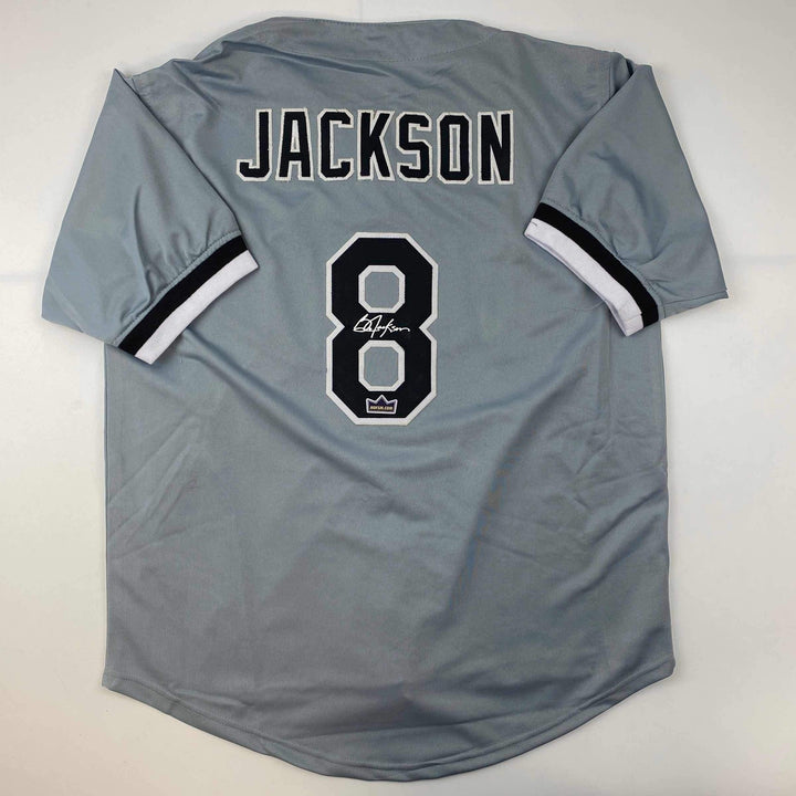 Facsimile Autographed Bo Jackson Chicago Grey Reprint Laser Jersey Size Men's XL