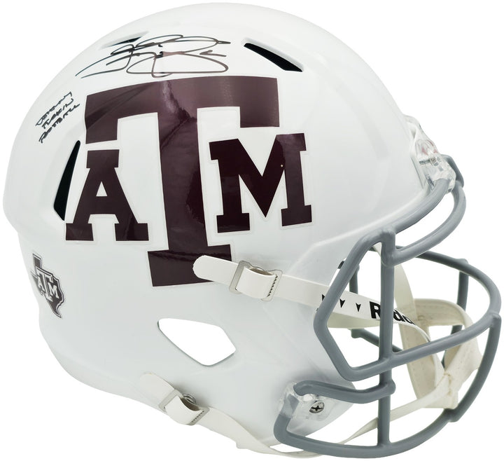 Johnny Manziel Auto Texas A&M White Full Size Rep Helmet Johnny F'cking Football