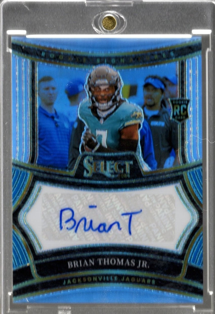 2024 Panini Select Brian Thomas Jr #RSPBTJ Silver Prizm /399 Auto RC Card