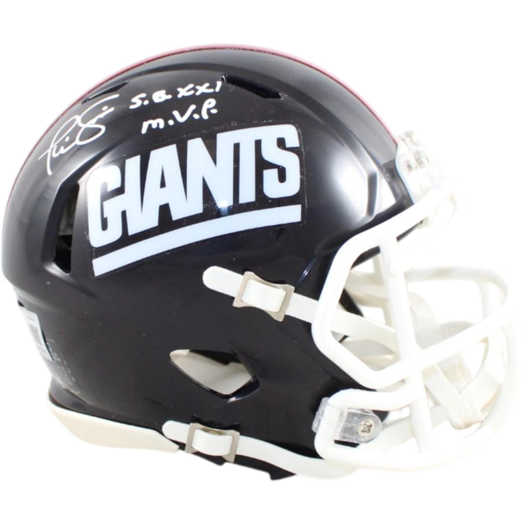 Phil Simms Autographed New York Giants Mini Helmet TB 81 SB XXI MVP BAS 58690