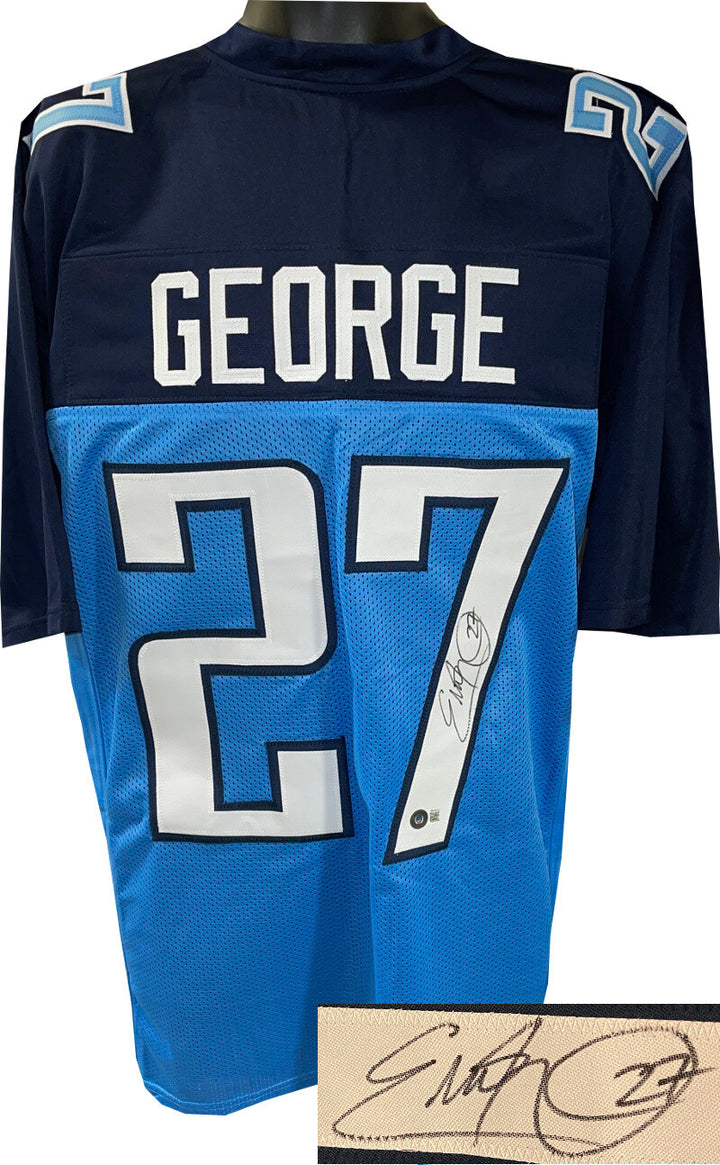 Eddie Georg signed Tennessee  Custom Stitched Pro Style Jersey XL #27 - Beckett