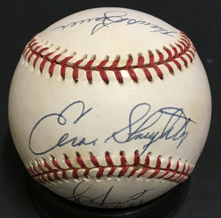 Yogi Berra Don Larsen signed Yankees legends baseball 13 auto HOF Ron Guidry COA