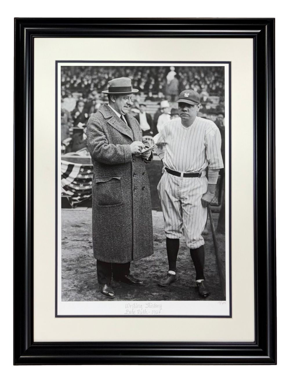 Babe Ruth New York Yankees Framed Writing History Historical Archive G ...