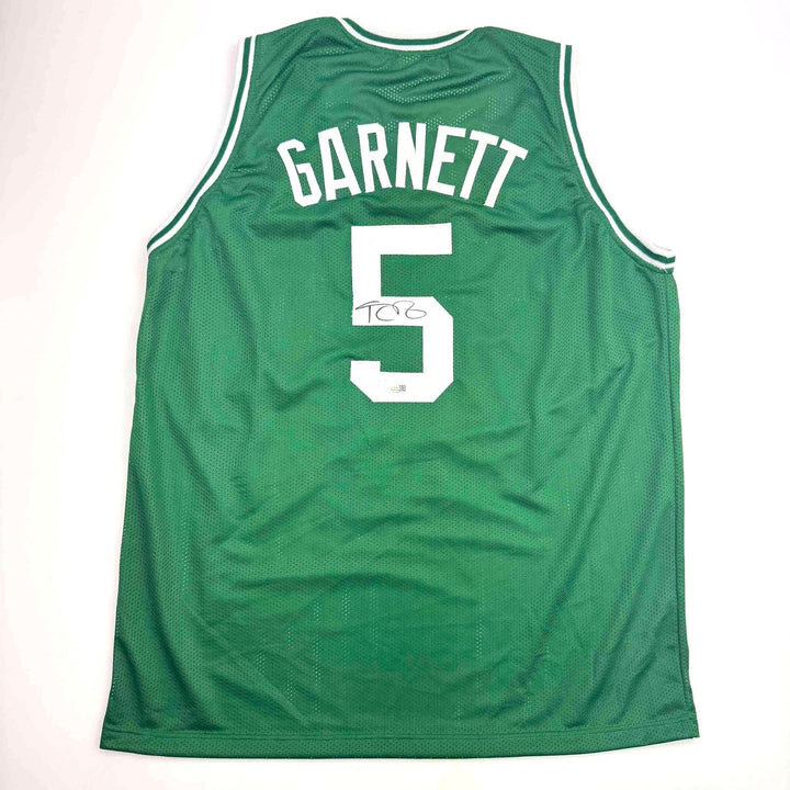 Autographed/Signed Kevin Garnett Boston Green Jersey Beckett BAS COA