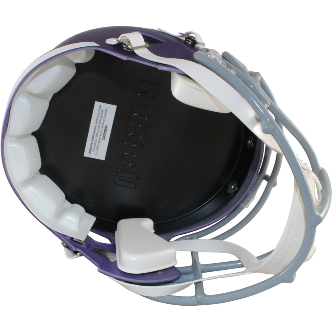 Justin Jefferson Autographed Minnesota Vikings F/S Helmet Beckett Witness 57904