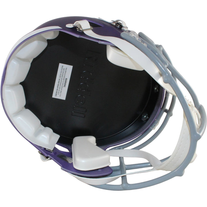 Justin Jefferson Autographed Minnesota Vikings F/S Helmet Beckett Witness 57904