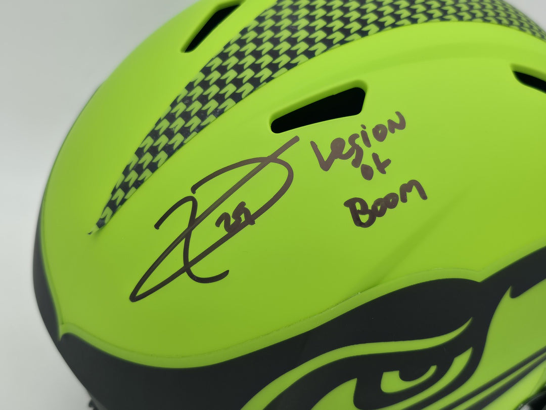 Earl Thomas III Signed Seahawks Rave Green Full Sz Rep Speed Helmet Beckett Wit