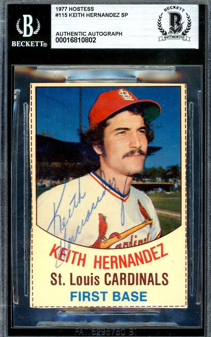Keith Hernandez Beckett BAS Signed 1977 Hostess Autograph