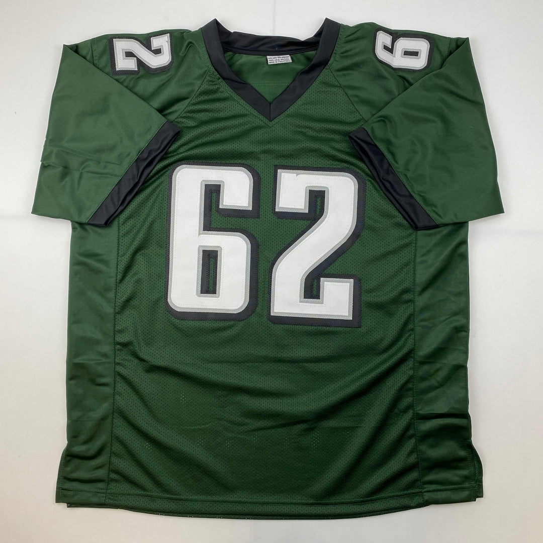 Facsimile Autographed Jason Kelce Philadelphia Green Reprint Jersey Size Mens XL