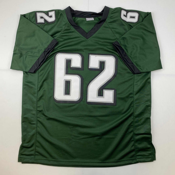 Facsimile Autographed Jason Kelce Philadelphia Green Reprint Jersey Size Mens XL