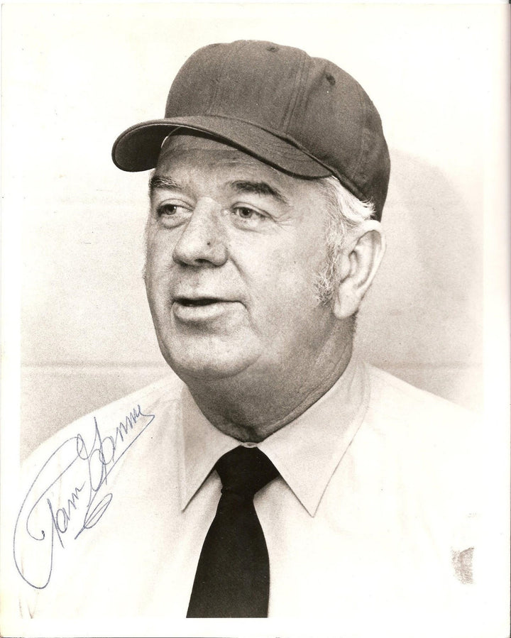 Tom Gorman NY Giants signed original vintage 8x10 photo umpire Mint auto CBM COA