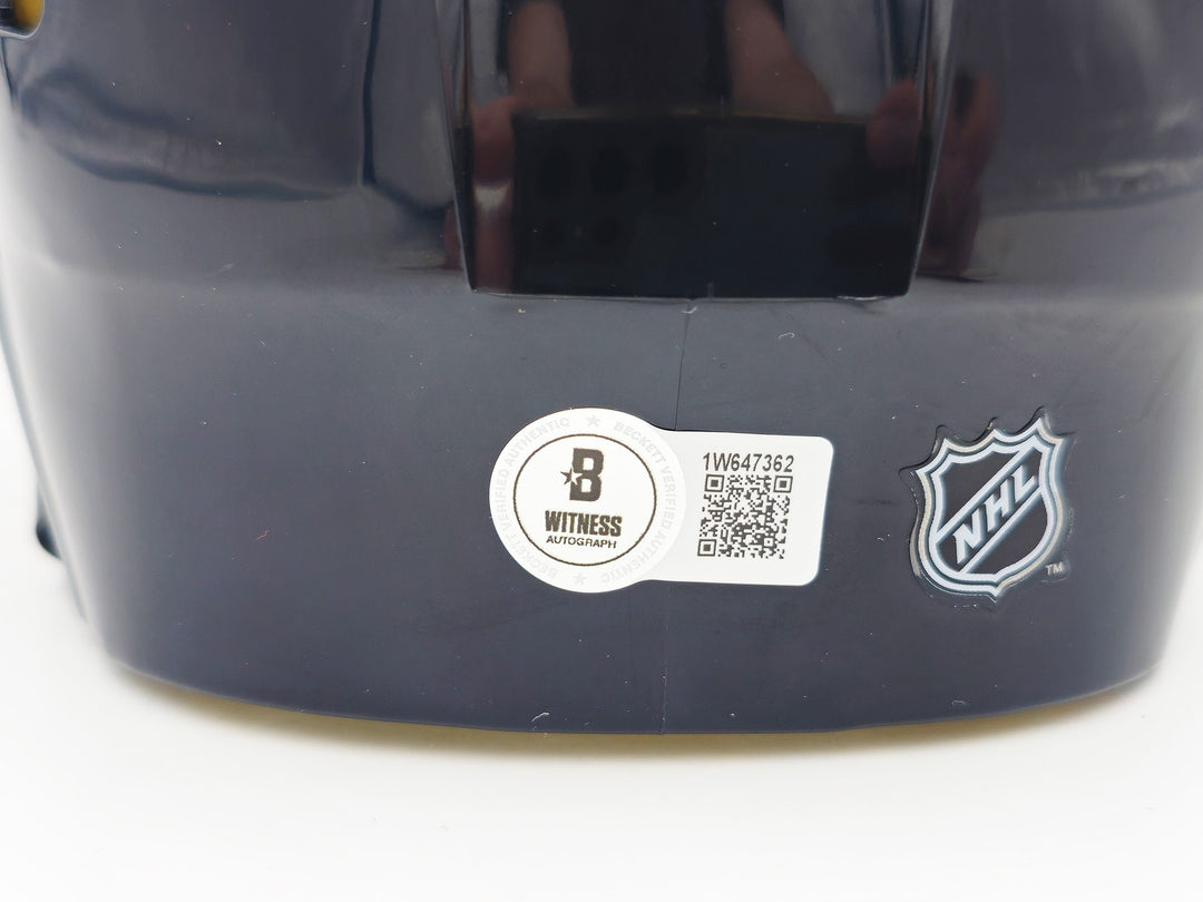 Chris Chelios Signed Chicago Blackhawks Black Mini Helmet "HOF 2013" Beckett Wit