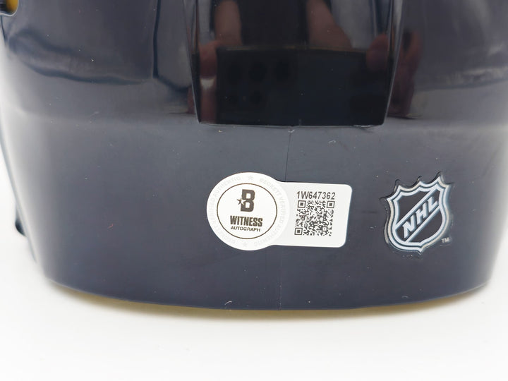 Chris Chelios Signed Chicago Blackhawks Black Mini Helmet "HOF 2013" Beckett Wit