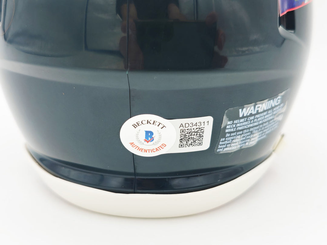 Chevy Chase Auto Signed Christmas Vacation Black Speed Mini Helmet Beckett Wit