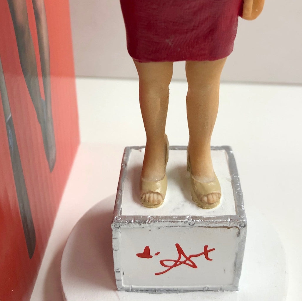 LA Kings/Angels TV host Alex Curry signed Red Ink autograph bobblehead LE /50