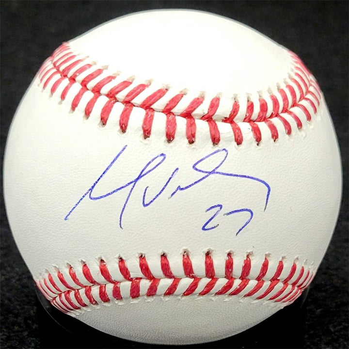 Mark Vientos signed Rawlings OML MLB Baseball Mets autograph BAS Beckett Witness