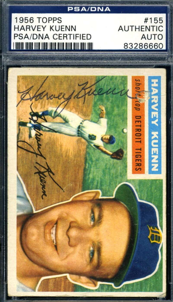 Harvey Kuenn PSA DNA Signed 1956 Topps Autograph