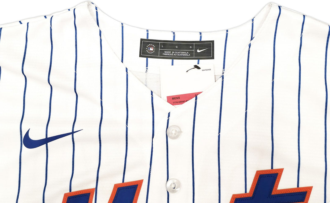 New York Mets Juan Soto Signed White Nike Jersey Size L Beckett