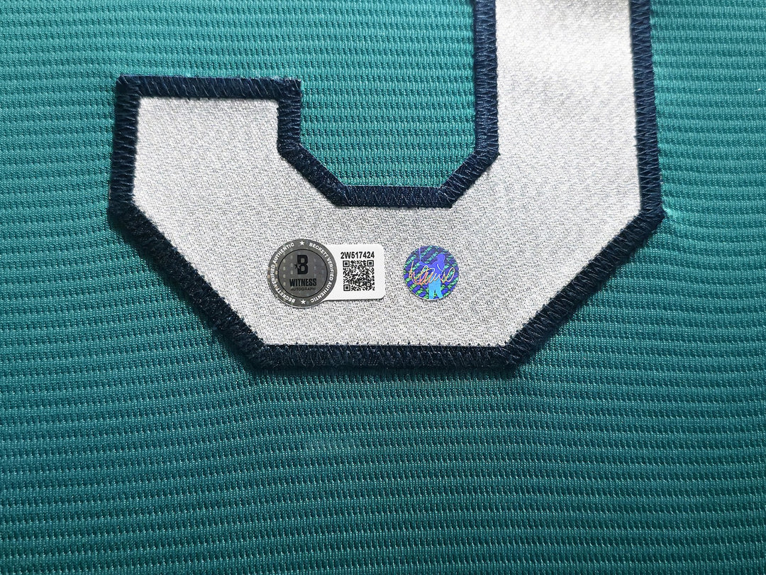 Mariners Ichiro Suzuki Signed Teal Nike Jersey IS Holo & "HOF 25" BAS Witness