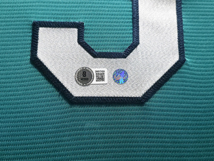 Mariners Ichiro Suzuki Signed Teal Nike Jersey IS Holo & "HOF 25" BAS Witness