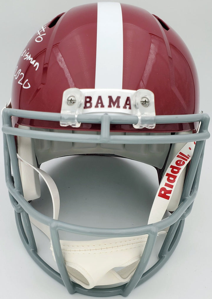 Devonta Smith Signed Alabama Crimson Tide Full Size Speed Replica Helmet Beckett
