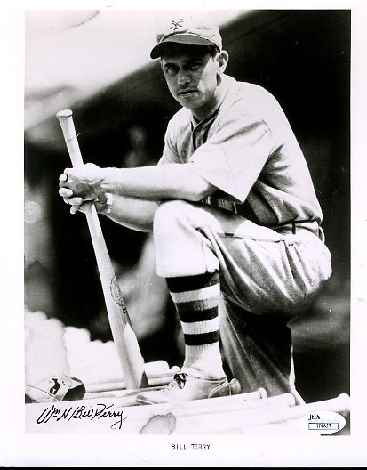 Bill Terry Signed Jsa Certed 8x10 Photo Authentic Autograph