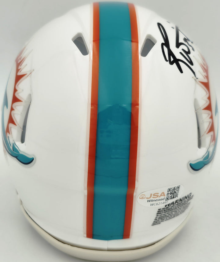 Ricky Williams Signed Miami Dolphins White Speed Mini Helmet JSA