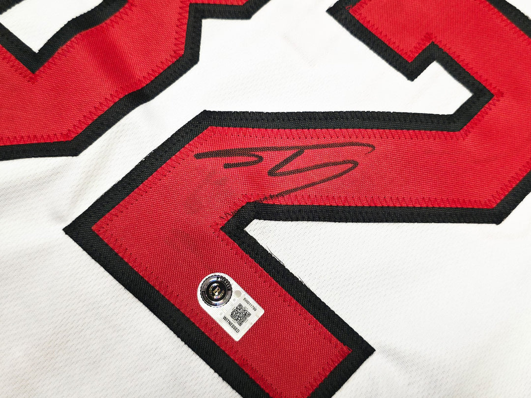 Shaquille O'Neal Signed Heat White Custom Jersey Beckett Witness