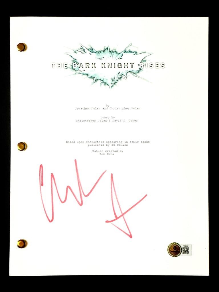Christian Bale signed Batman Dark Knight Rises script autograph (E) Beckett BAS