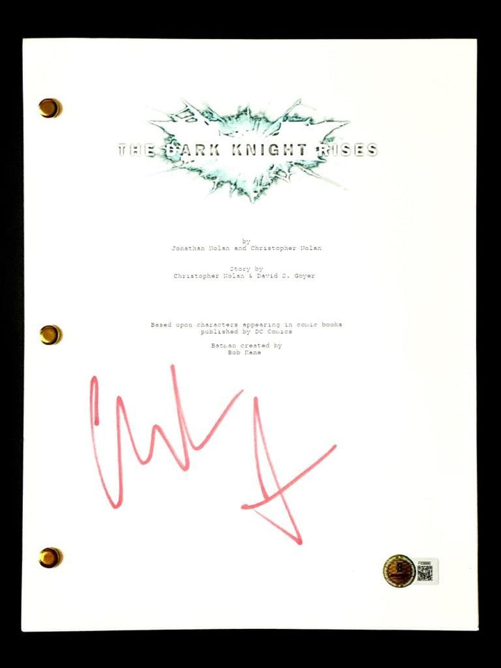 Christian Bale signed Batman Dark Knight Rises script autograph (E) Beckett BAS