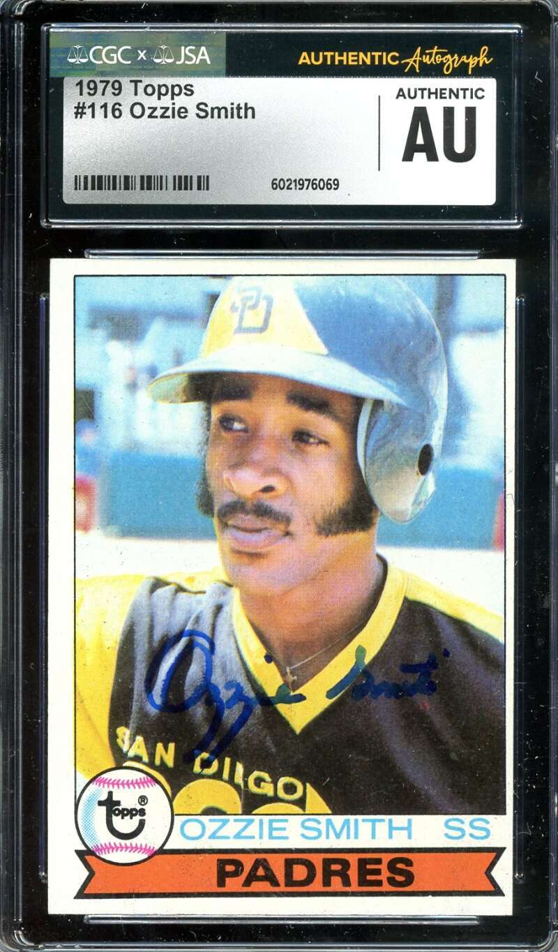 Ozzie Smith JSA CGC Coa Signed 1979 Topps Rookie Autograph