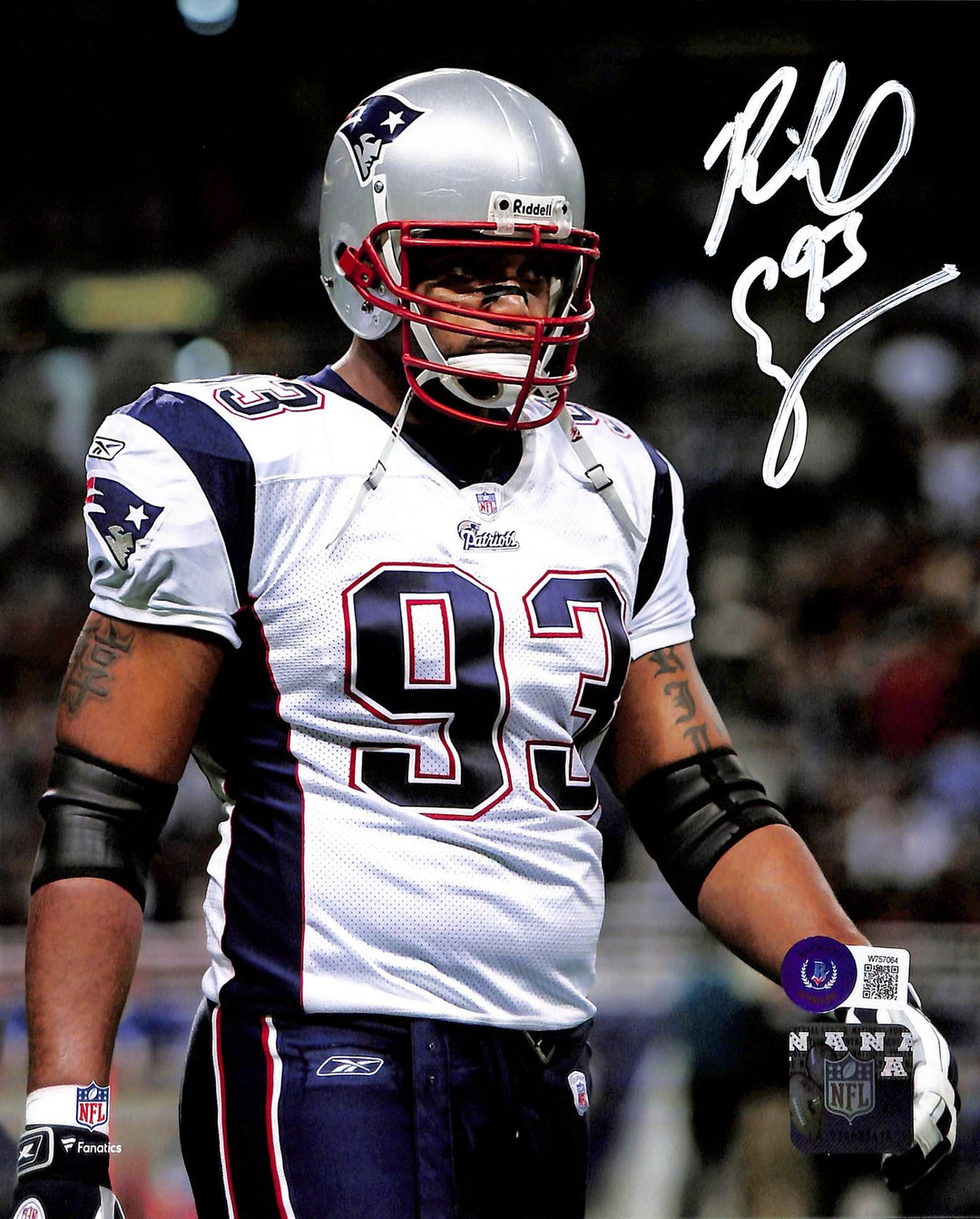 Richard Seymour Signed New England Patriots 8x10 Photo Beckett 42542