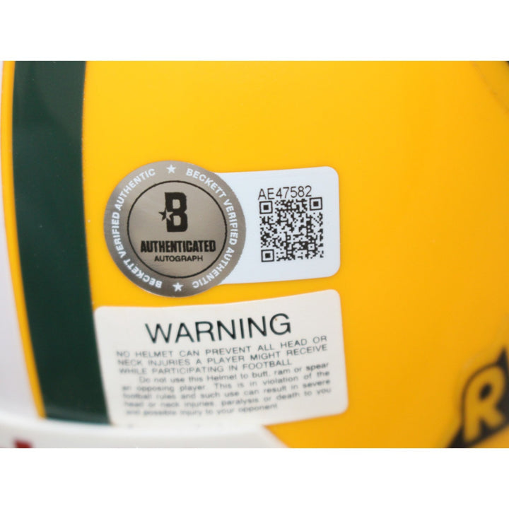 Bart Starr Signed Green Bay Packers VSR4 Mini Helmet Best Wishes Beckett 55425