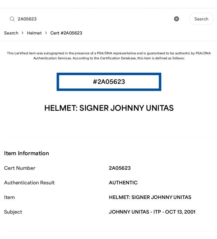 Johnny Unitas signed Baltimore Colts Riddell FS Rep Helmet-PSA#2A05623 & Beckett