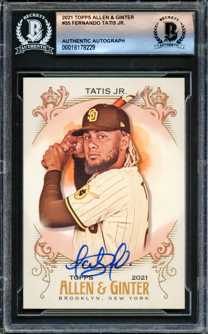 Fernando Tatis Jr. Signed 2021 Topps Allen & Ginter Card #35 San Diego Padres