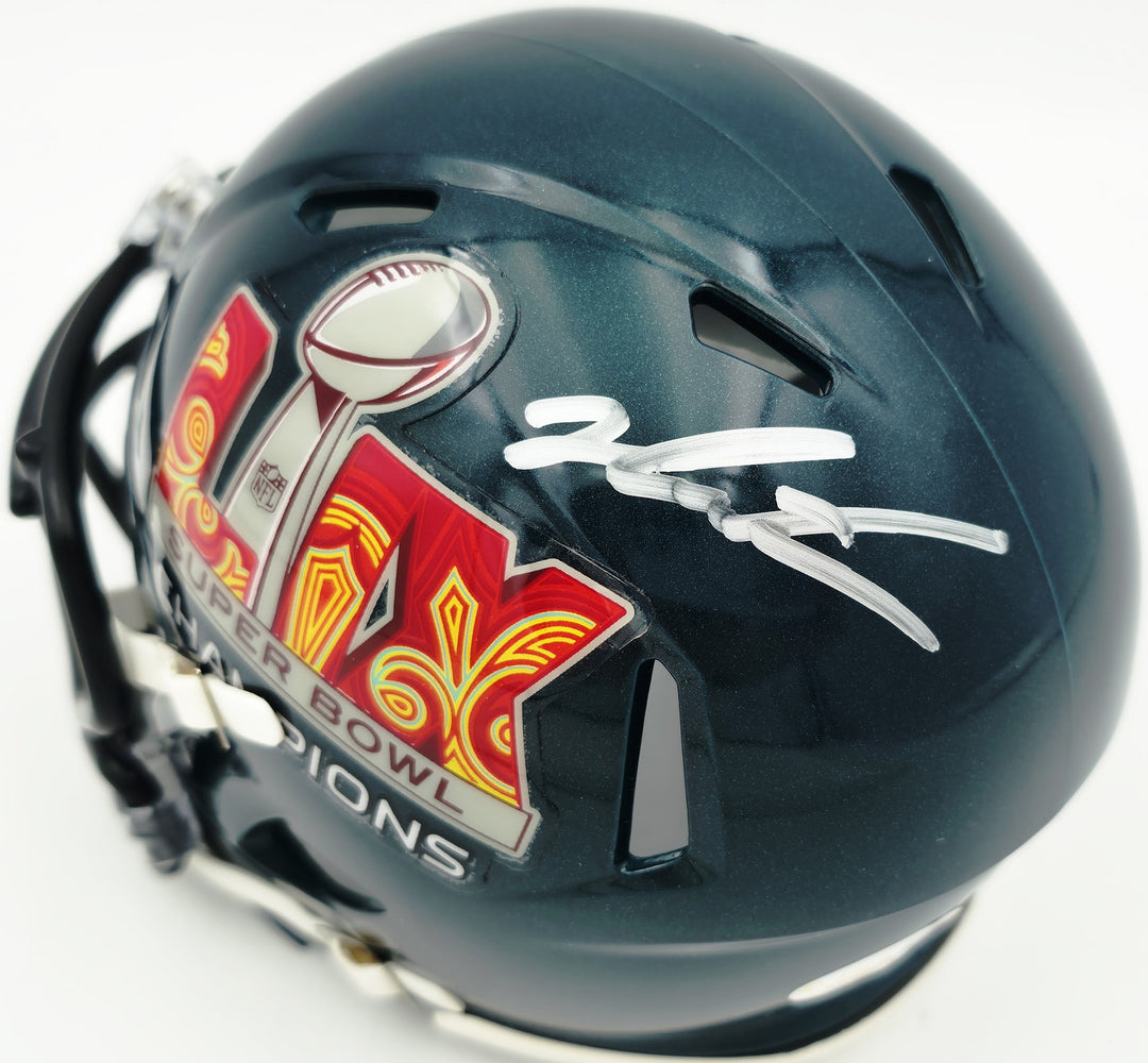 Jalen Carter Signed Eagles SB LIX Champions Speed Mini Helmet JSA