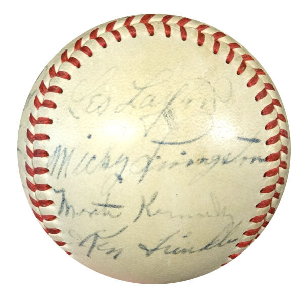 1948 New York Giants Signed NL Baseball 19 Sigs Johnny Mize PSA/DNA