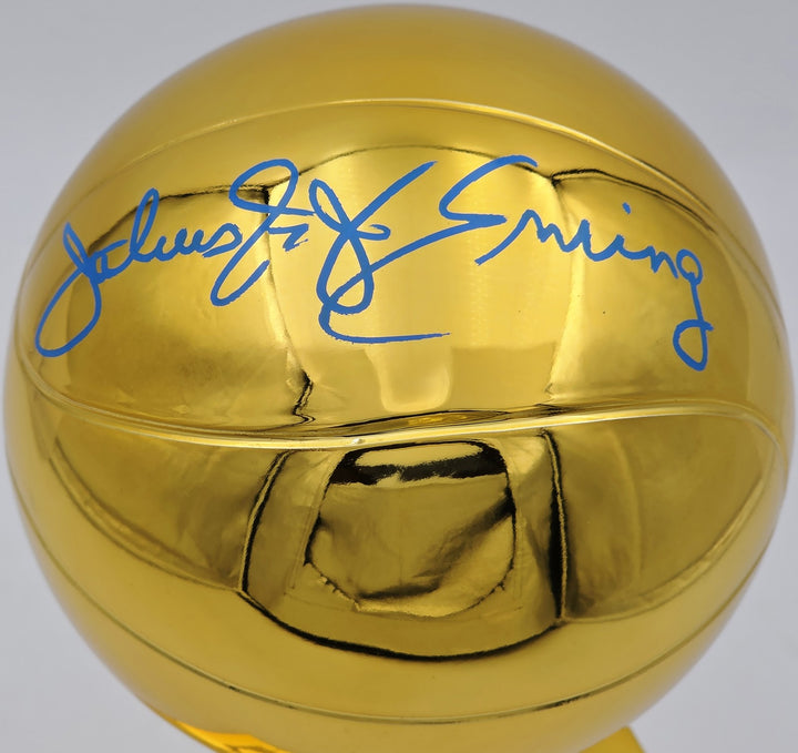 Julius "Dr. J" Erving Auto Fanatics 76ers NBA Champions Mini Trophy Beckett Wit