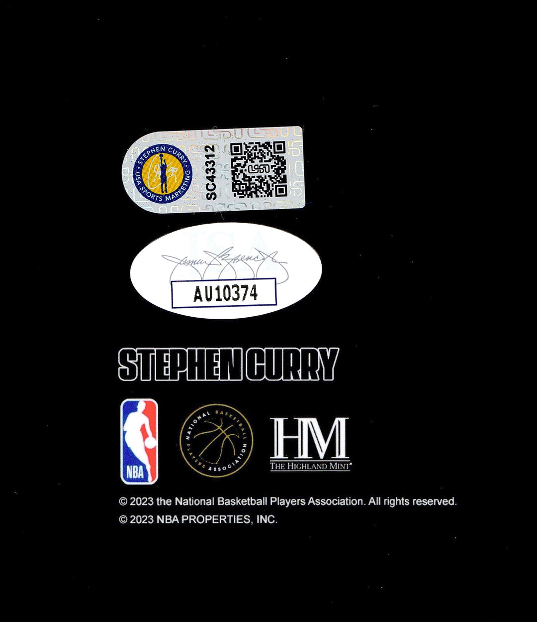 Stephen Curry Autographed Signed 16x20 Photo Golden State Warriors Spotlight JSA