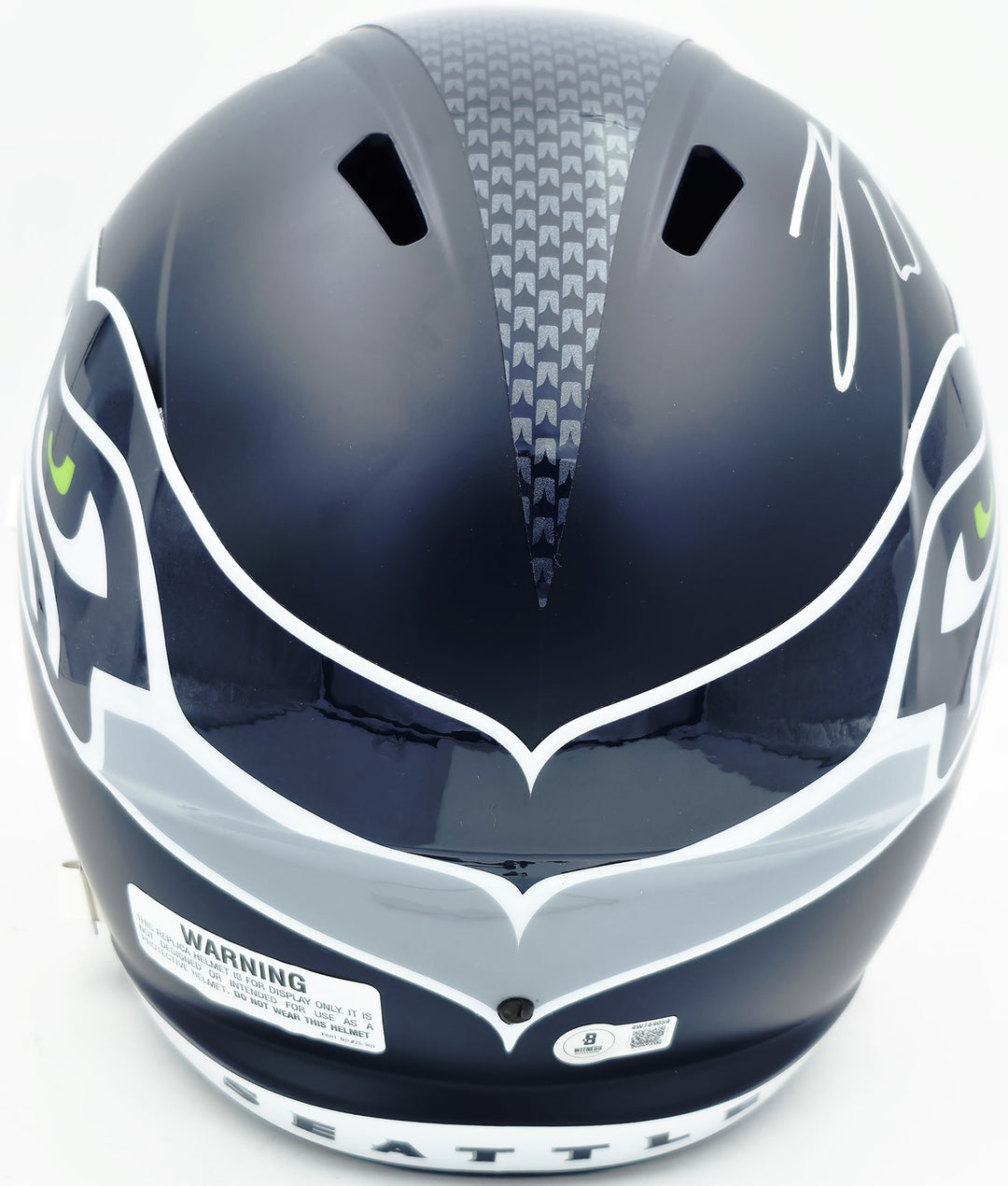 Leonard Williams Signed Seahawks Blue Full Size Speed Replica Helmet Beckett Wit