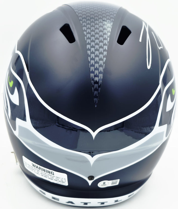 Leonard Williams Signed Seahawks Blue Full Size Speed Replica Helmet Beckett Wit