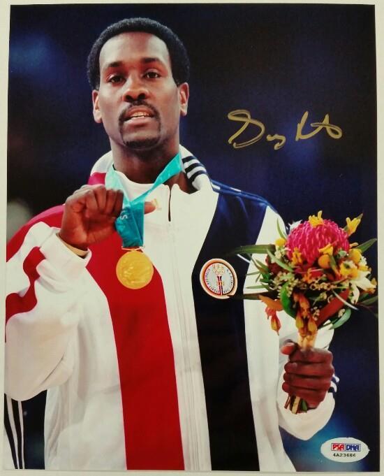 GARY PAYTON Signed 8x10 Photo Autograph OLYMPICS GOLD MEDAL w/ PSA/DNA COA
