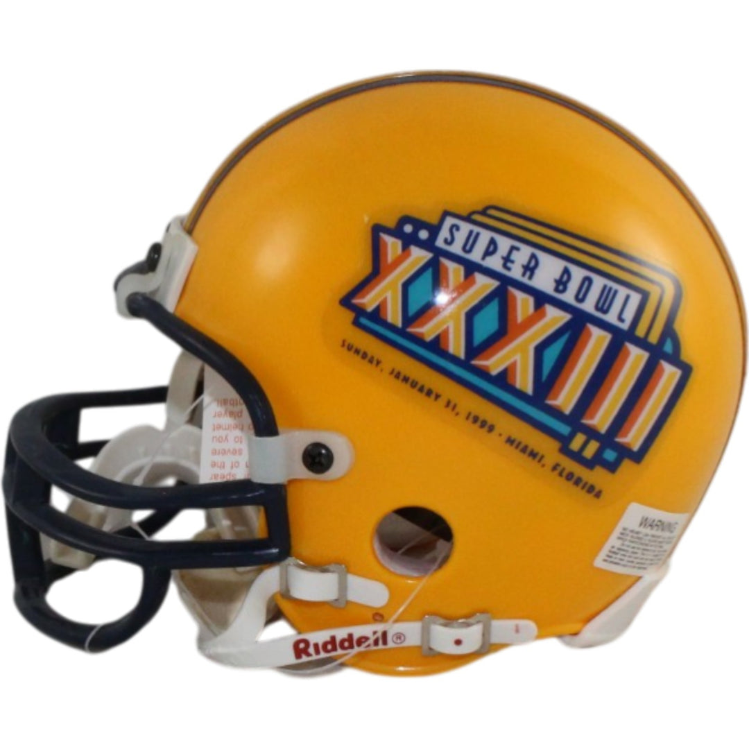 John Elway Signed Denver Broncos Super Bowl XXXIII Mini Helmet Beckett W 55209