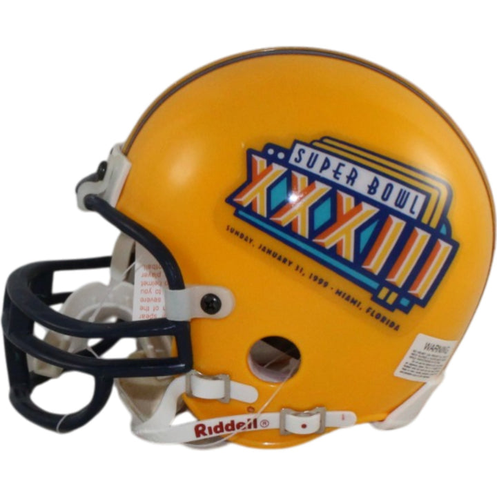 John Elway Signed Denver Broncos Super Bowl XXXIII Mini Helmet Beckett W 55209