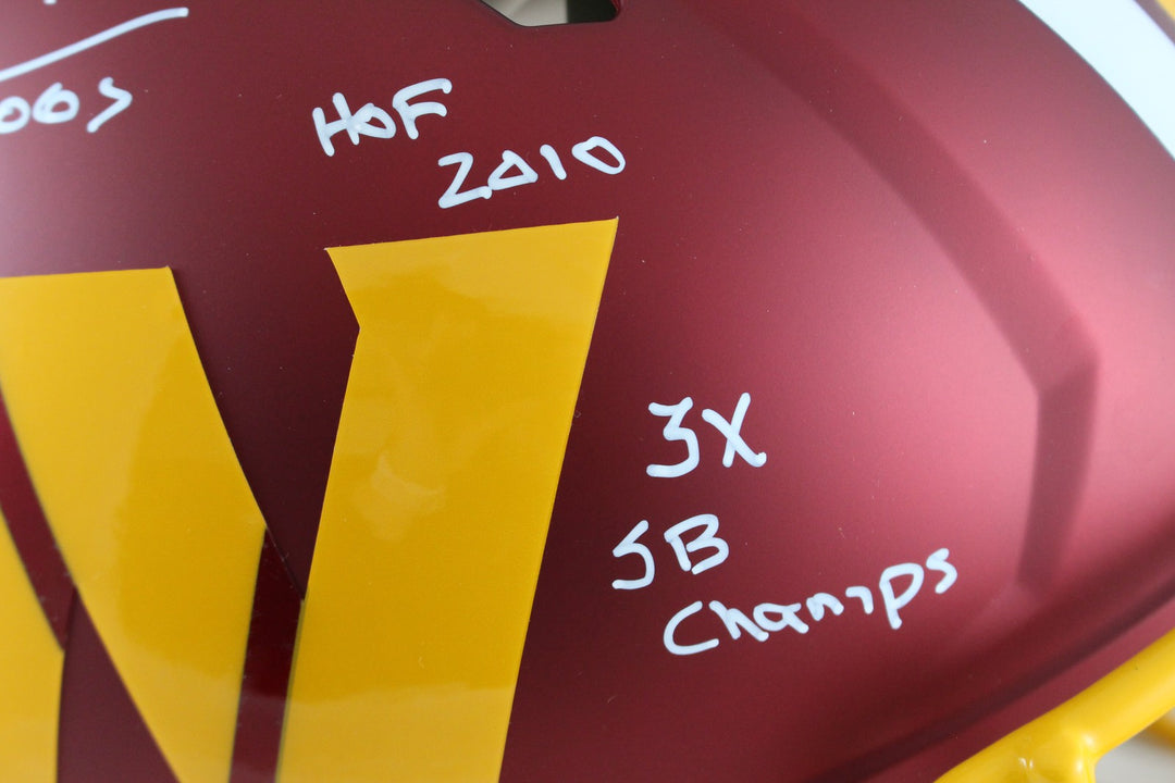 Russ Grimm Signed Washington Commanders Pro 25 Alt Helmet 3 insc Beckett 54595